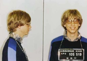Young Bill Gates, 1977, Mug Shot